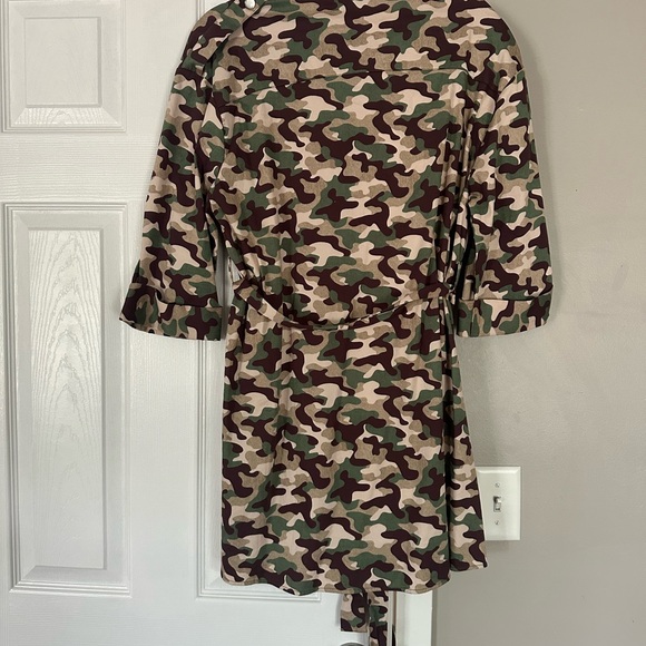 Zara Military Print Camo Belted Mini Drrss - Picture 8 of 8